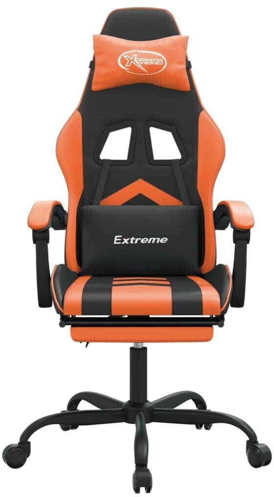 vidaXL Gaming-Stuhl mit Fußstütze und Massagefunktion Kunstleder (349603-349614)schwarz/orange (349609) vidaXL Gaming-Stuhl mit Fußstütze und Massagefunktion Kunstleder (349603-349614)