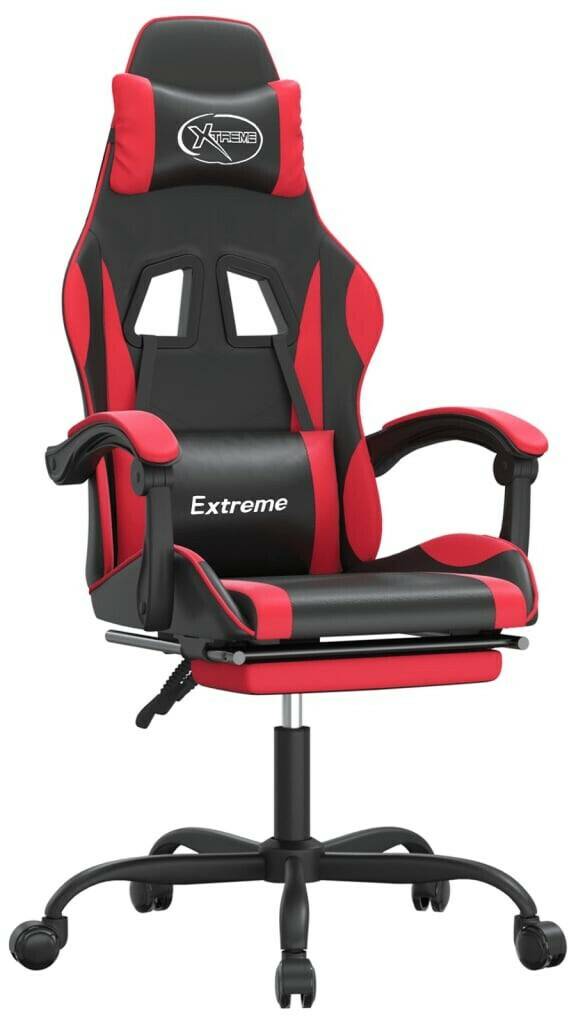 vidaXL Gaming-Stuhl mit Fußstütze und Massagefunktion Kunstleder (349579-349590)schwarz/rot (349580) vidaXL Gaming-Stuhl mit Fußstütze und Massagefunktion Kunstleder (349579-349590)