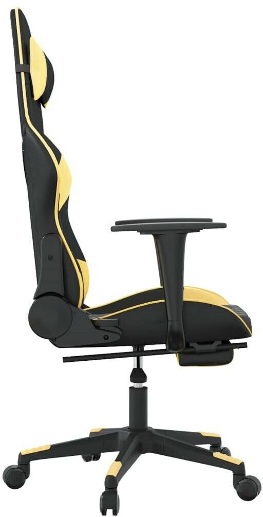 vidaXL Gaming-Stuhl mit Fußstütze Kunstleder (3143764-3143774)schwarz/gold (3143766) vidaXL Gaming-Stuhl mit Fußstütze Kunstleder (3143764-3143774)