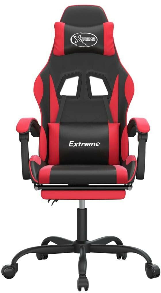 vidaXL Gaming-Stuhl mit Fußstütze und Massagefunktion Kunstleder (349579-349590)schwarz/rot (349580) vidaXL Gaming-Stuhl mit Fußstütze und Massagefunktion Kunstleder (349579-349590)