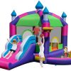 Spielhäuser & Spielzelte Costway Hüpfburg mit Sonnendach und Ozeanbälle Bouncy Castle für Kinder 385x332,5x300cm (ZB33245)