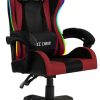 vidaXL Gaming-Stuhl mit RGB LED-Leuchtenweinrot/schwarz Kunstleder vidaXL Gaming-Stuhl mit RGB LED-Leuchten