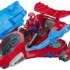 Sammelfiguren Hasbro Marvel Super Hero Adventures Spider-Man Jet-Quartier (E4840EU4)